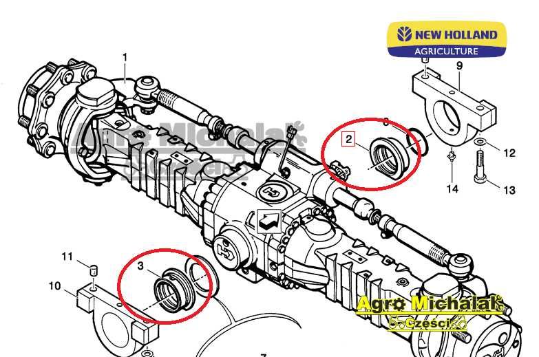 Tuleja zawieszenia mostu oś tylna NH LM410, LM435A, LM415, LM640.