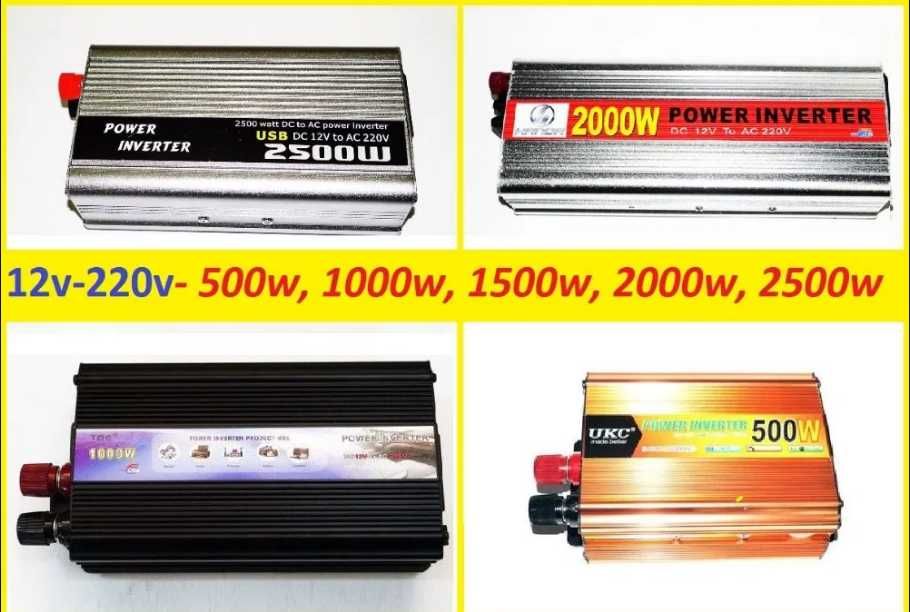 ‼️ Инвертор 12 220 2000W, преобразователь тока, инвертор, перетворювач