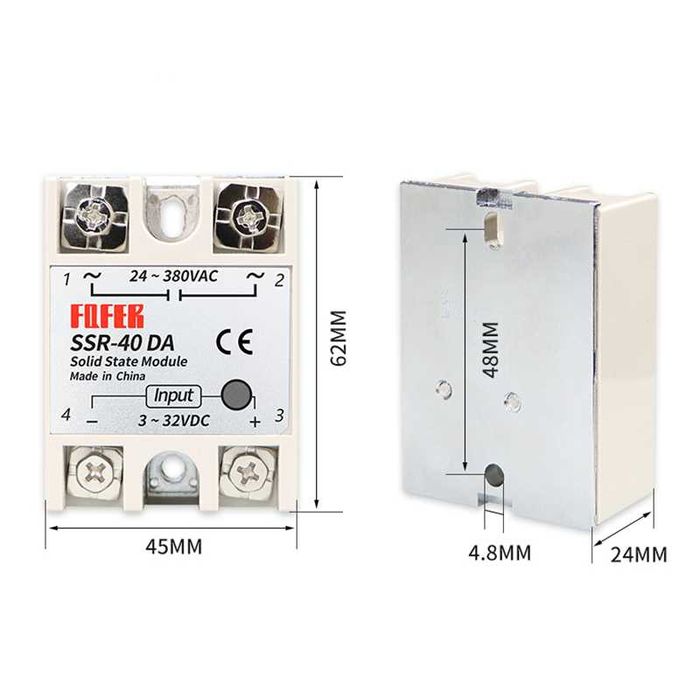 Relés de Estado Sólido 3-32V DC para 24-380V AC Novo