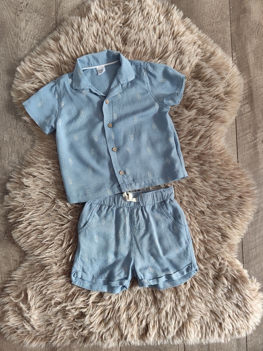 Turkusowy letni komplet r.80