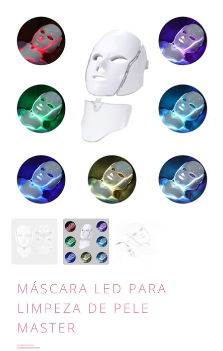 Mascara led limpeza pele