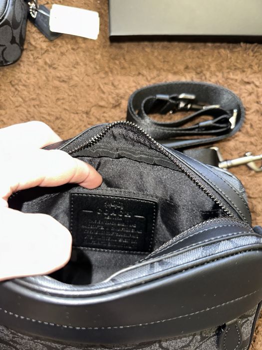 Сумка Coach коуч коач месенжер шкіряний через плече