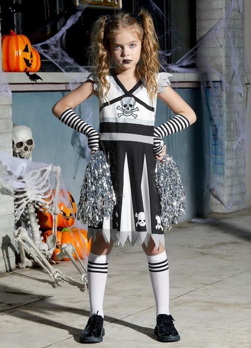 Kostium przebranie zombie dla dziewczynki cheerleaderka girls 7-8 Lat