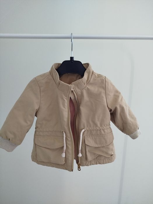 Kurtka elegancka niemowlęca z odpinanym kapturem 68 H&M