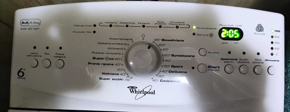 Programator Whirlpool AWE 6519/P