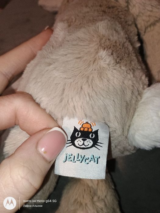 Оригінальний кролик Jellycat Bashful Bunny м'яка іграшка заяць колір беж