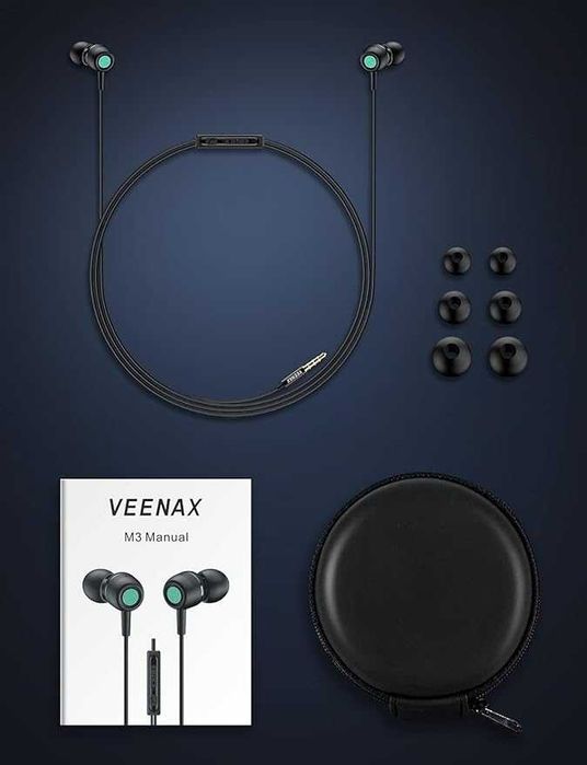 Słuchawki douszne Veenax M3 telefon komputer tablet