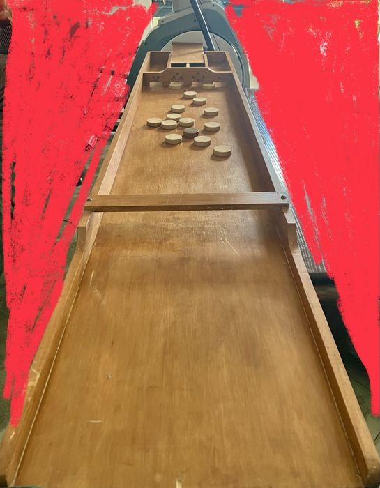Shuffleboard currling drewniana stara gra