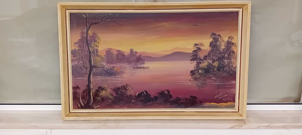 Original Antique Painting Signed by H Rosinha