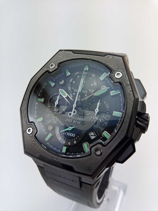 Часы из Дамасской стали - Bulova 98B355, 262 кГц, точностью 1/1000 сек