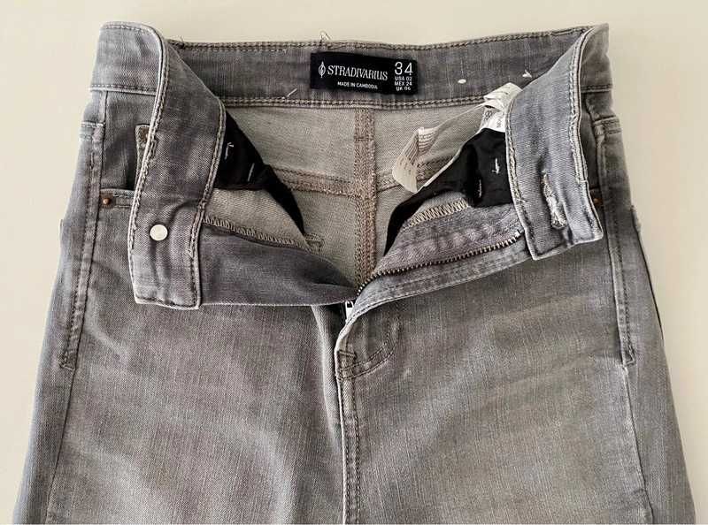 Calça skinny cinzentas Stradivarius