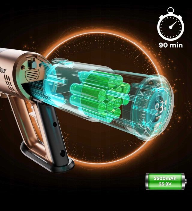 Bezprzewodowy Odkurzacz Pionowy Mopujący VOKSAR S11 PRO + MOP 100min