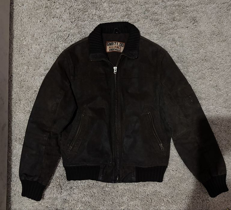 куртка кожаная         коричневая