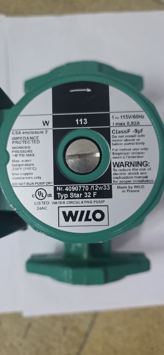 Pompka cyrkulacyjna WILO nowa