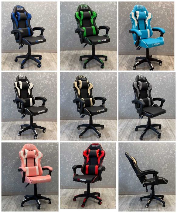 Компютерні крісла Спортивні крісла до 120кг з екошкіри В НАЯВНОСТІ