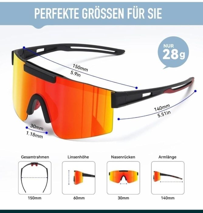 Okulary przeciwsłoneczne sportowe/ rowerowe