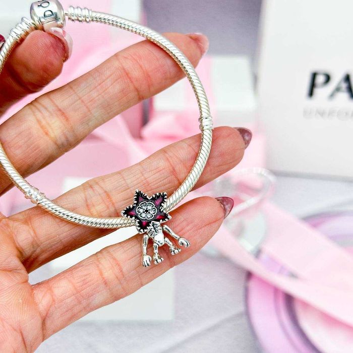 Срібна намистина шарм "Рухливий Демогоргон" Дивні Дива Pandora(Пандора