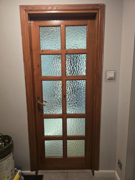 Drewniane drzwi wewnętrzne – dąb – 6 sztuk