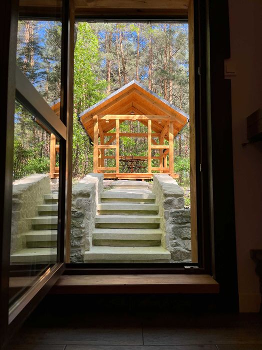 2os Studio z kominkiem łazienką kuchnią cieplutko WiFi na odludziu las