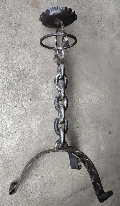 świecznik metalowy duży wys 69 cm