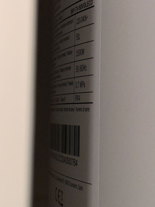 Termoacumulador Skyluxe 50L