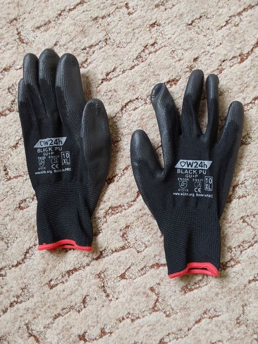 Nowe czarne uniwersalne rękawiczki W 24h