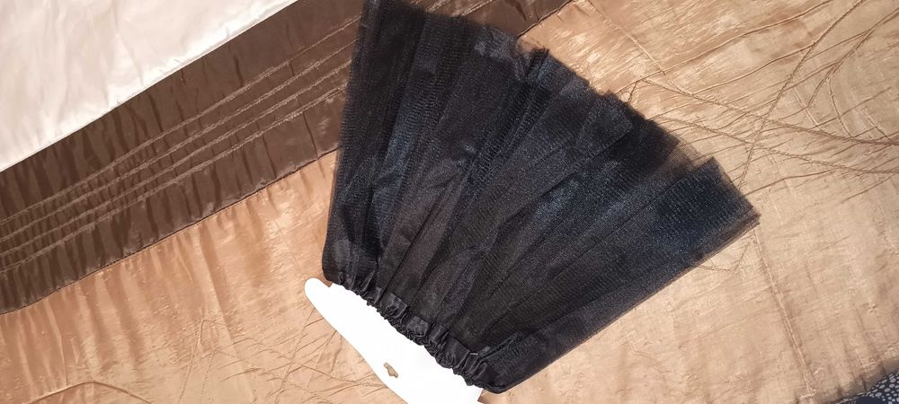 Tutu saia Tule preto Menina 5-8 anos