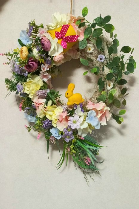 Великодній вінок. Вінок на двері. . Пасхальный вінок. Подарунок