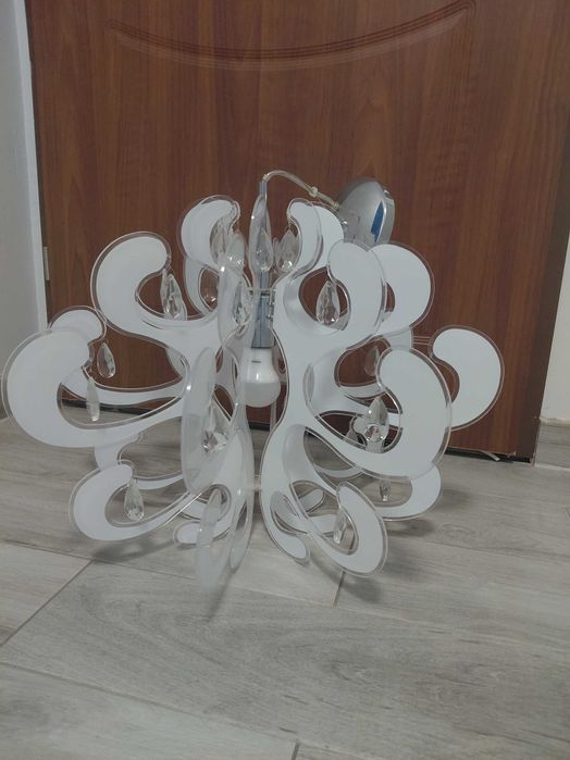 Lampa żyrandol italux z kryształkami plus plafon