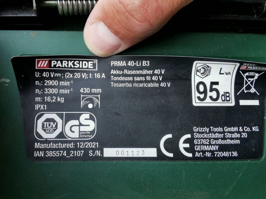Kosiarka akumulatorowa PARKSIDE 40V