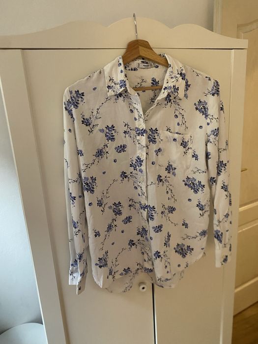 Lniana koszula w kwiaty
