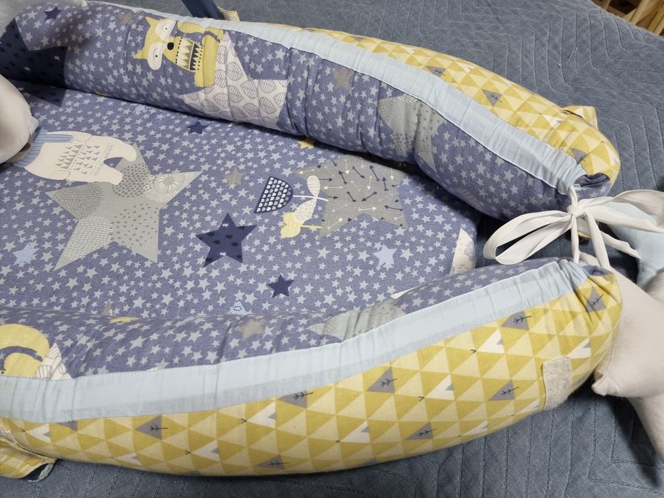 Кокон гніздечко лежанка для новонародженого немовля Happy Luna