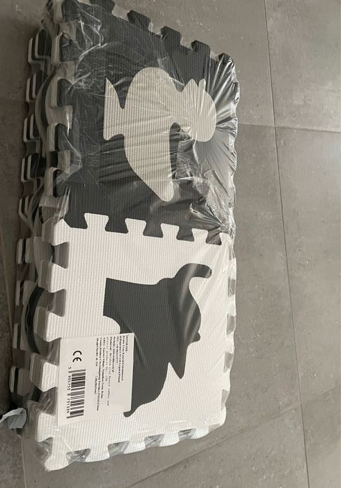 Duża mata piankowa puzzle dla dzieci 16 el. kojec edukacyjny