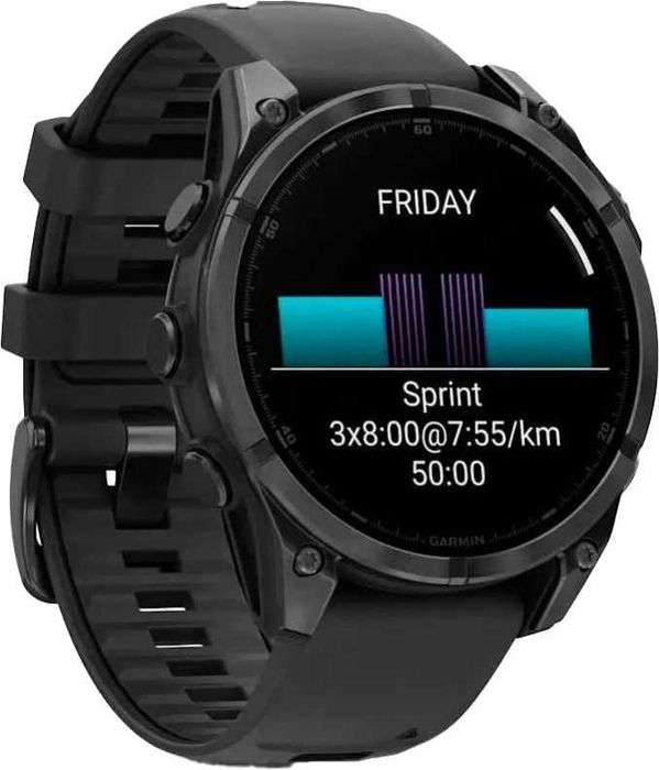 Garmin Fenix 8 47mm AMOLED Slate Gray with Black Silicone Band (010-02904-00/09)