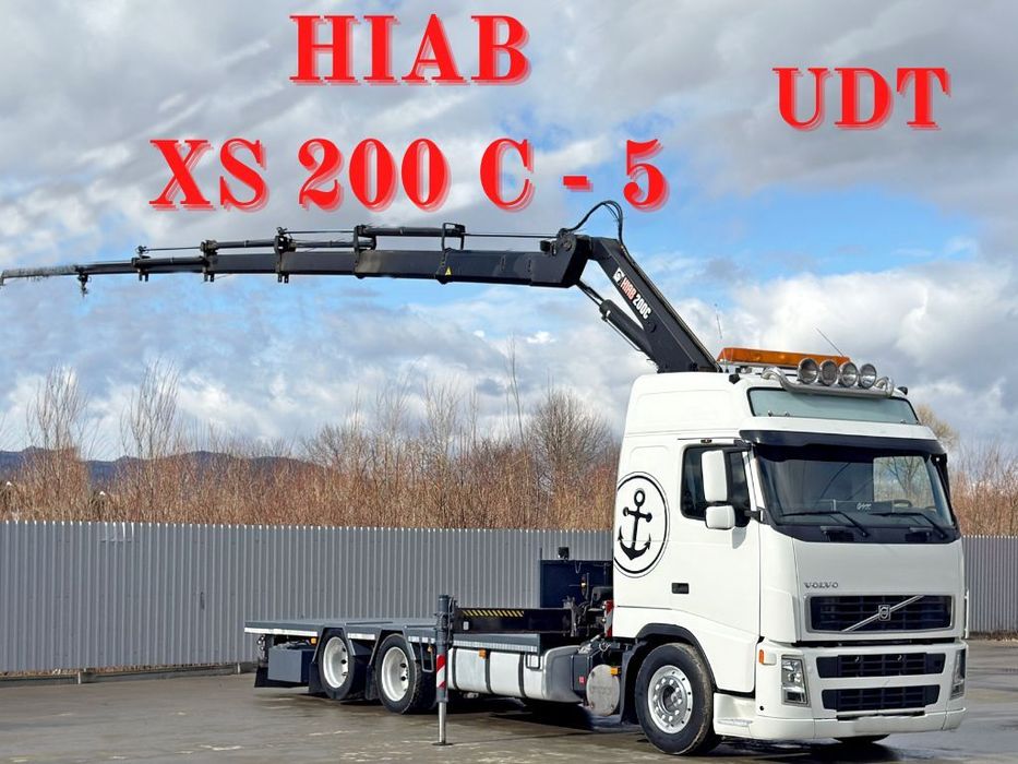 Volvo FH 13 400 * PLATFORMA 6,55m * HIAB XS 200 C - 5 + PILOT * STAN BDB