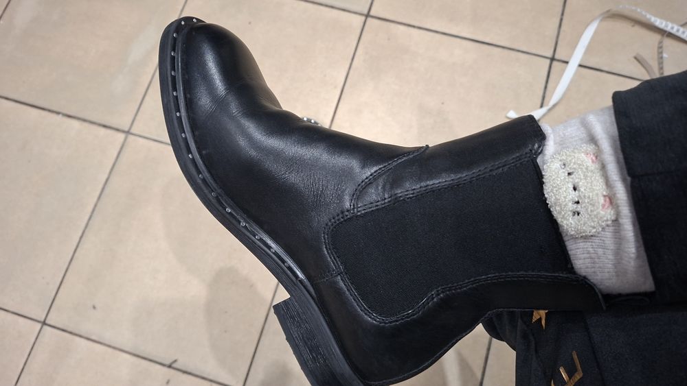 botki skórzane 38 wkl 24,5 stan bardzo dobry