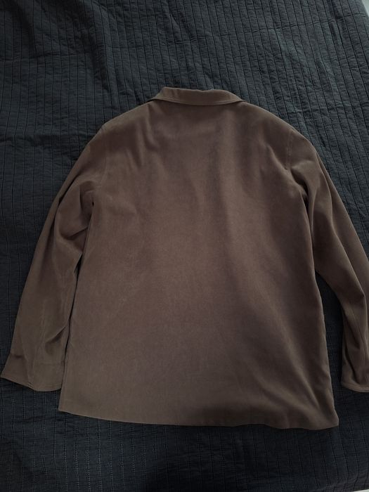 Zamszowa kurtka brązowa