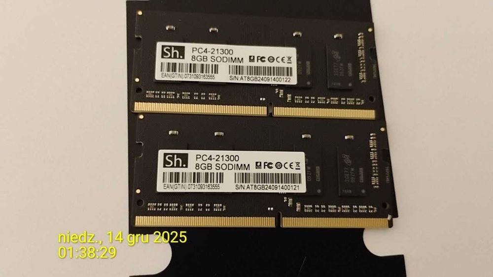 2x8GB ddr4 sodimm 2666MHZ