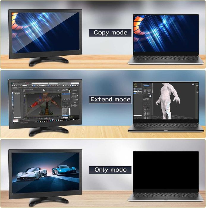 CAMECHO 13,3-calowy przenośny monitor Full HD 1920 * 1080