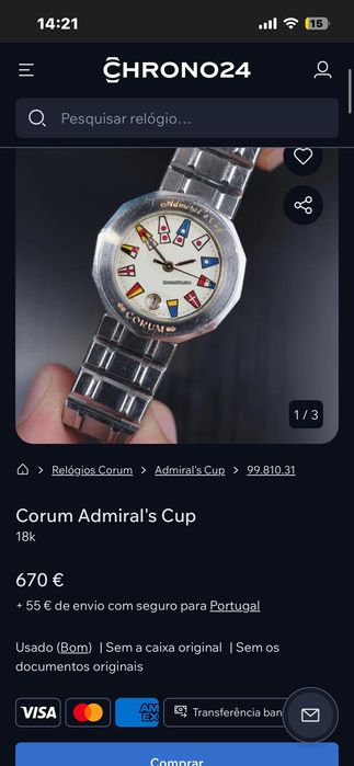 Relógio Corum Admiral’s Cup