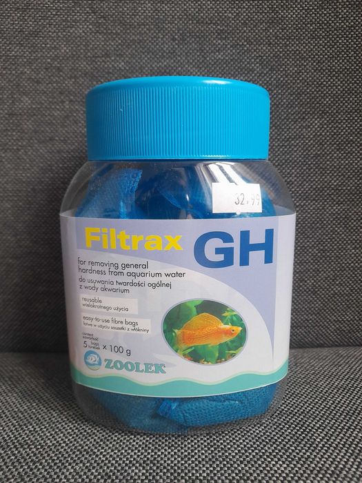 Zoolek Filtrax GH 5x100g - Obniża twardość ogólną