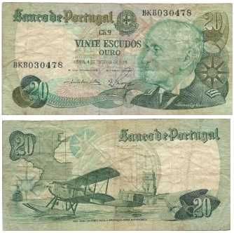 Portugal - - - 20$00 - Almirante Gago Coutinho - - - - - Notas