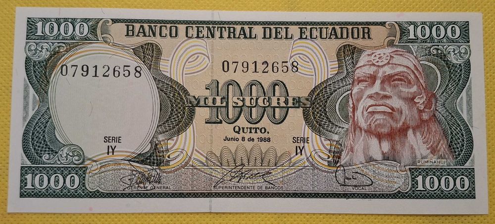 Ecuador - 1000 sucres 1988 (NOVA)