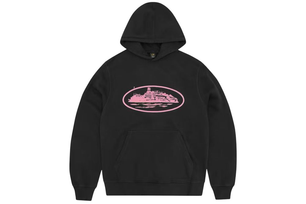Corteiz Alcatraz V2 Hoodie Black/Pink – Rozmiar S Nowa