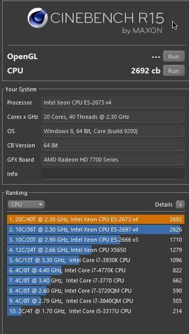 Процессор Intel Xeon E5 2673 v4 2.3 - 3.5 GHz, 20 ядер, 40 потока LGA2011 v3