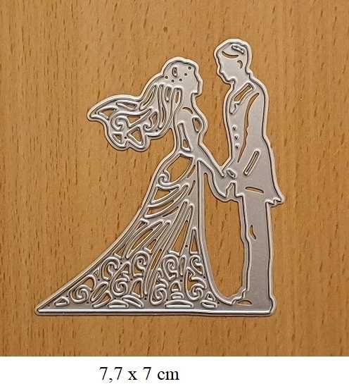 Scrapbooking - wykrojnik młoda para, małżeństwo