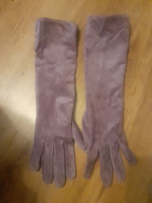 Rękawiczki skórzane liliowe  mohito tanio