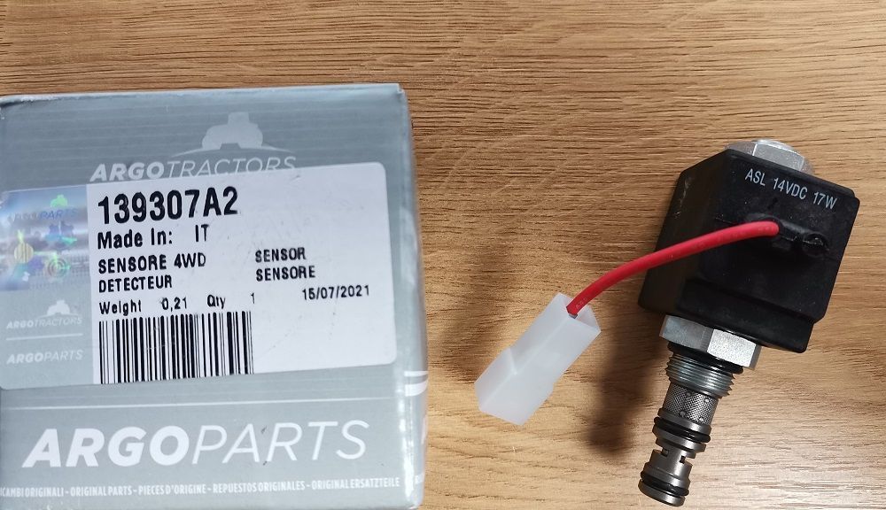 139307A2 Elektrozawór, cewka przedniego napędu McCormic, Case, Ford