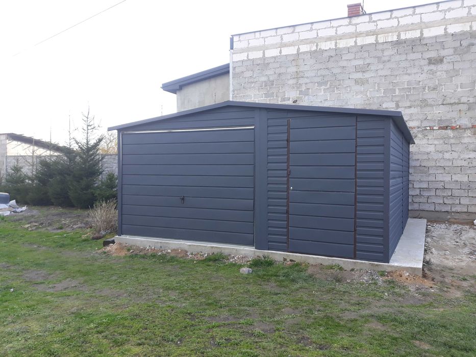 Garaż blaszany blaszak dach dwuspadowy 4x4 PRODUCENT różne wymiary