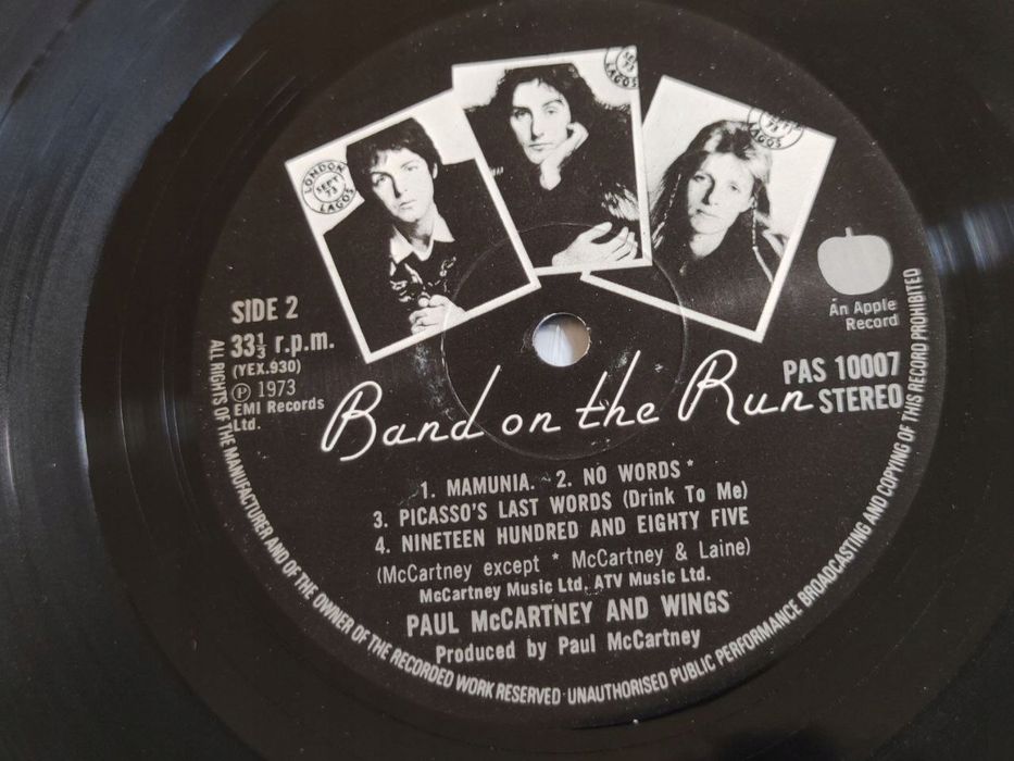 Paul Mccartney And Wings - Band On The Run. 1973. Singapore VG++
